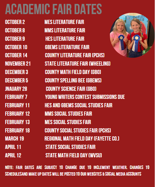 fair schedule