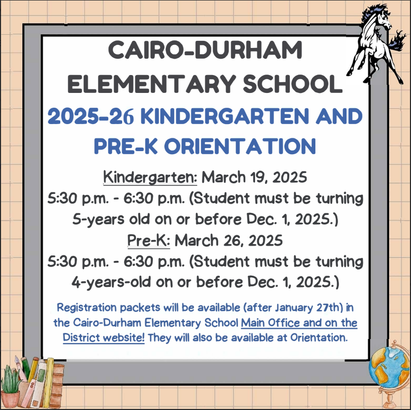 Flyer for Pre-K/K in 2025