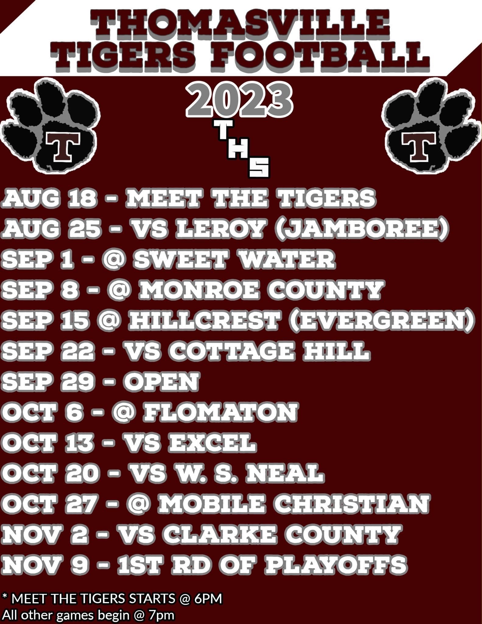 2023 football schedule