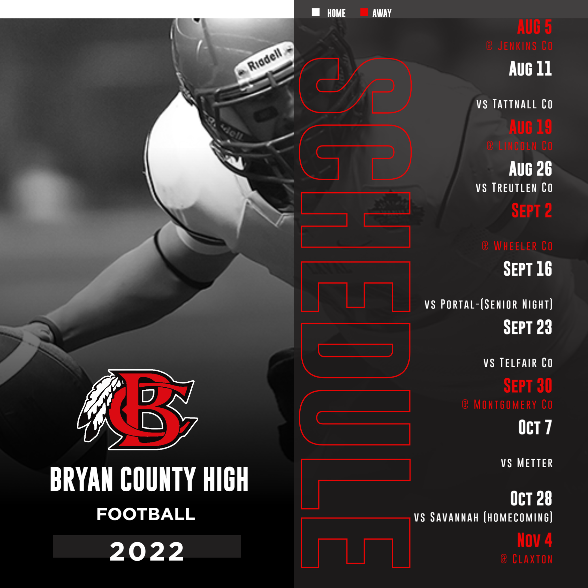 Upper School Varsity Football Bryan County Middle High School