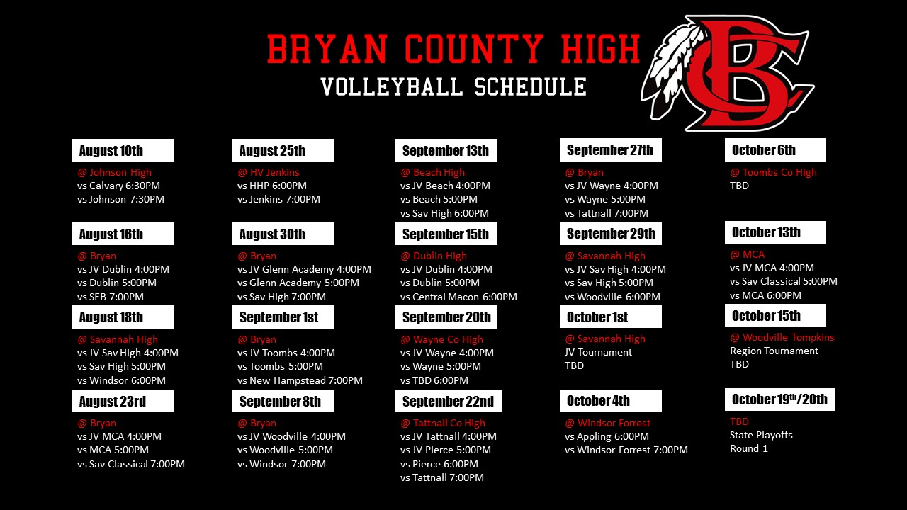 Upper School Volleyball Bryan County Middle High School