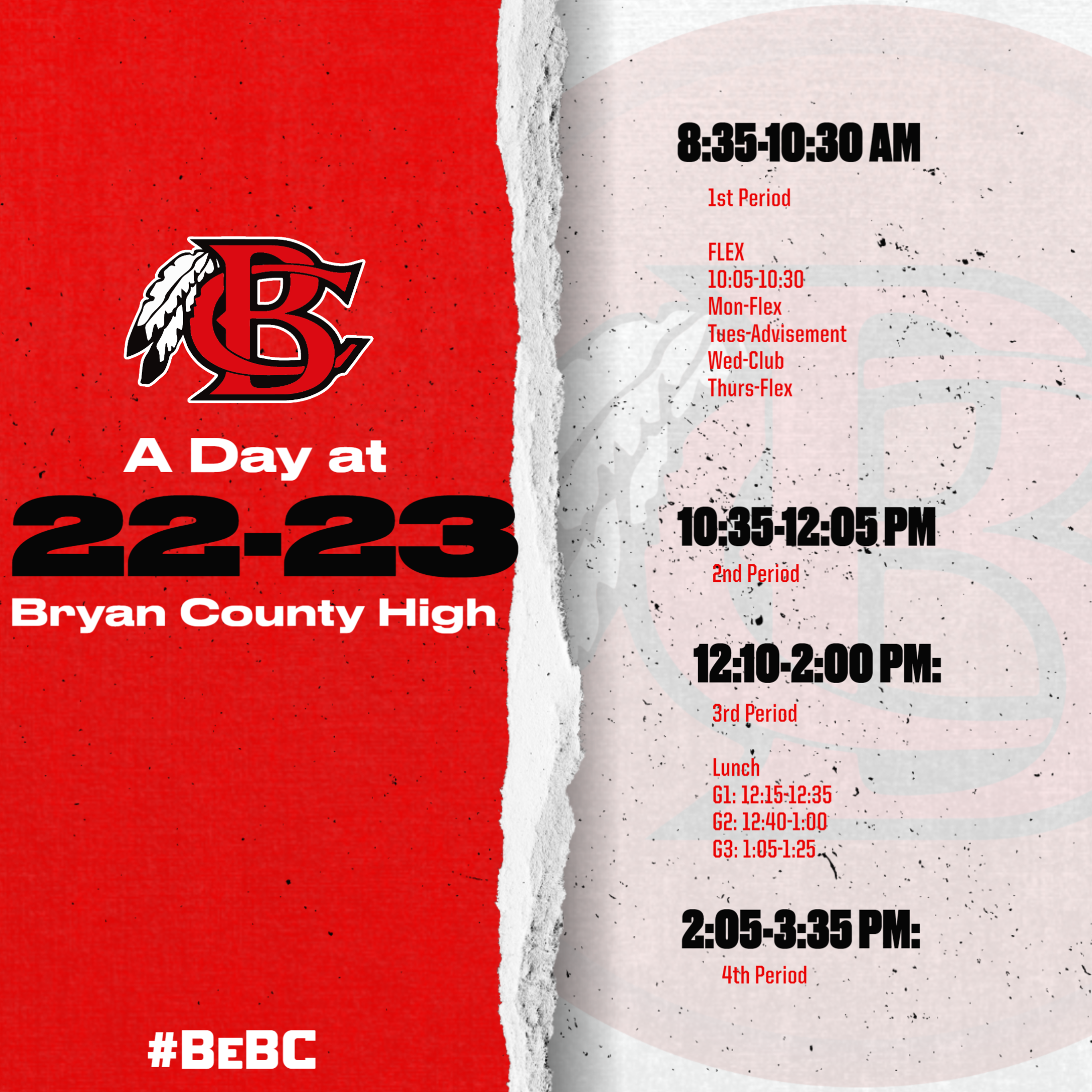 BCH Daily Schedule