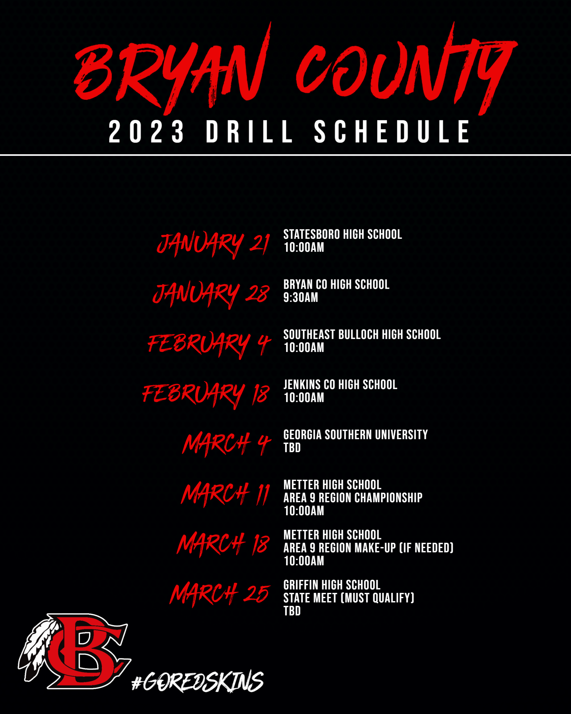 Drill Schedule