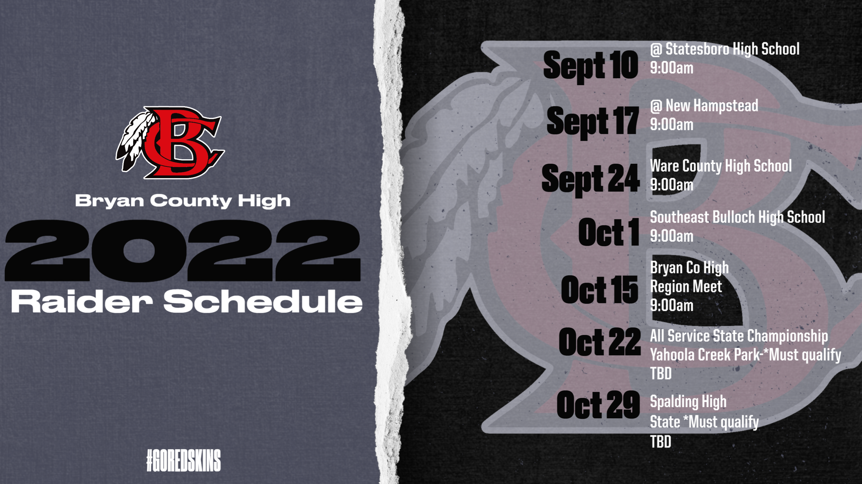 High School Raiders Schedule