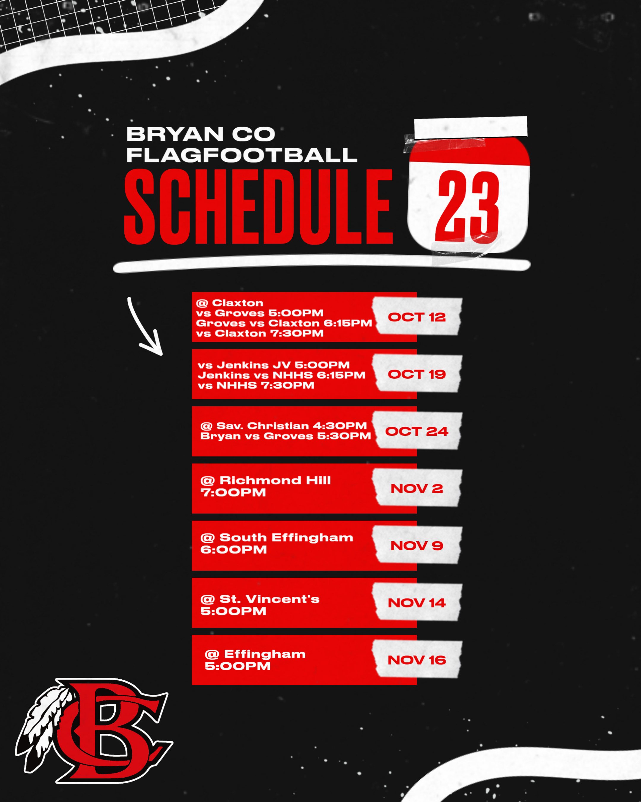 MS Football Schedule
