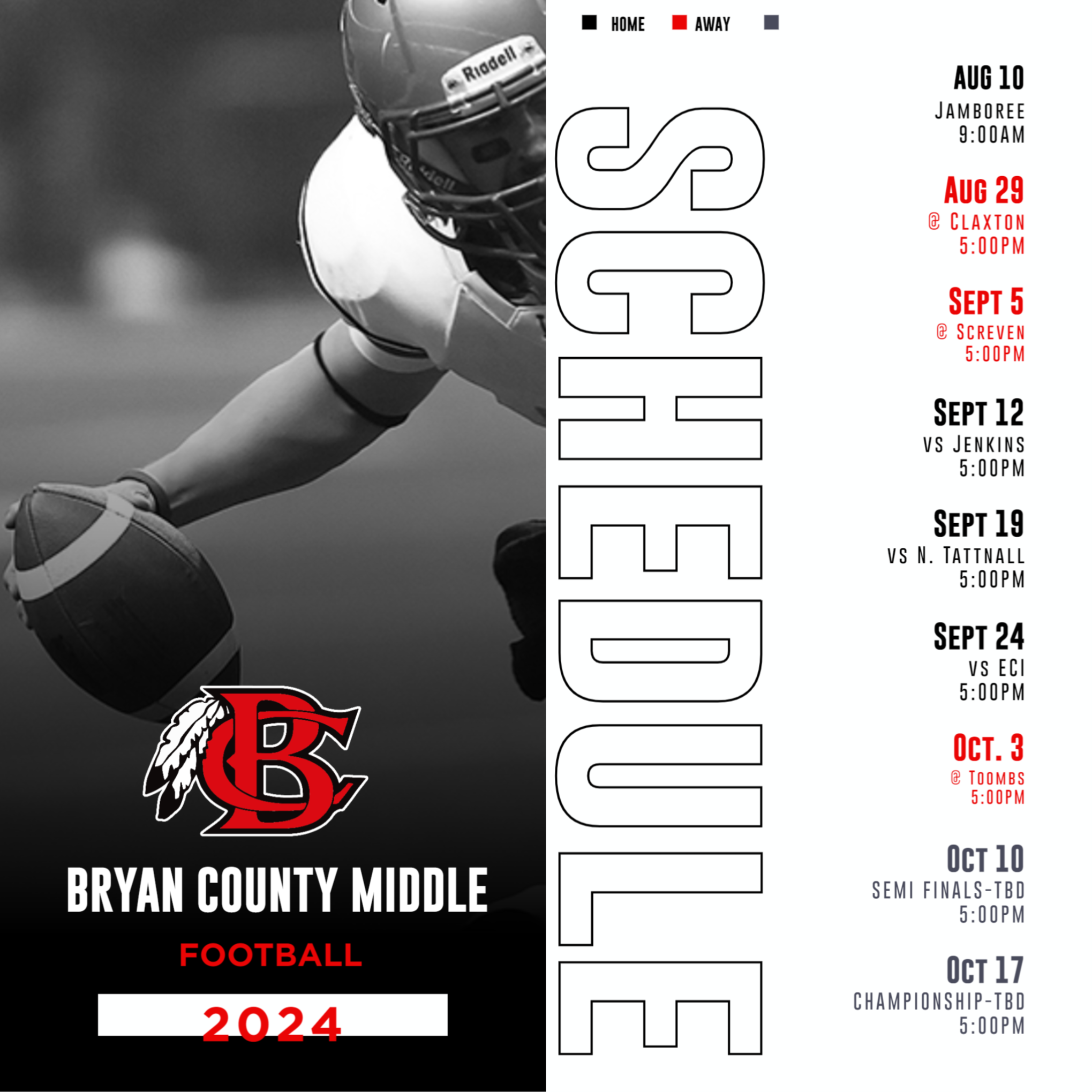 MS Football Schedule