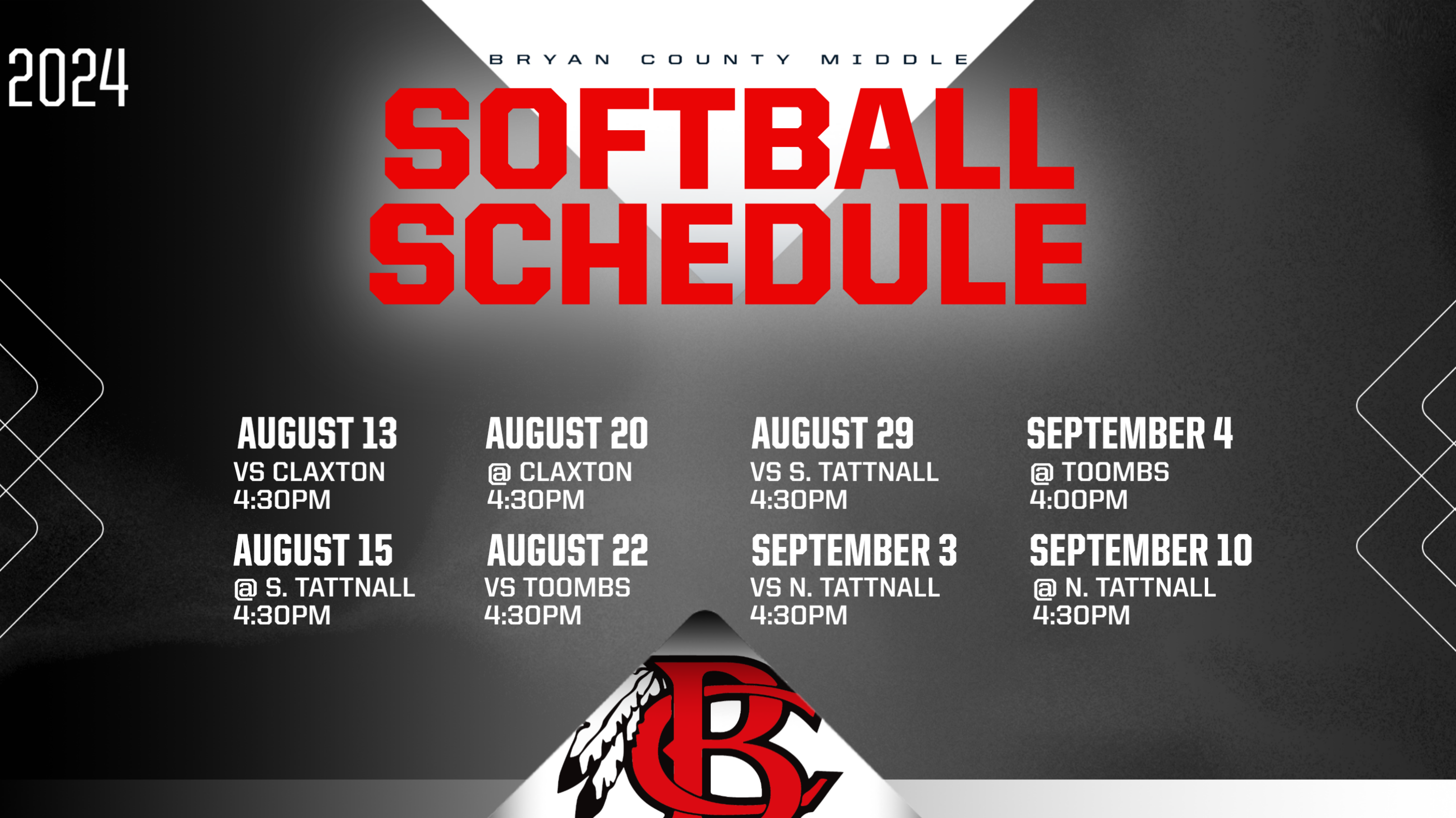 Middle School Softball Schedule 2022