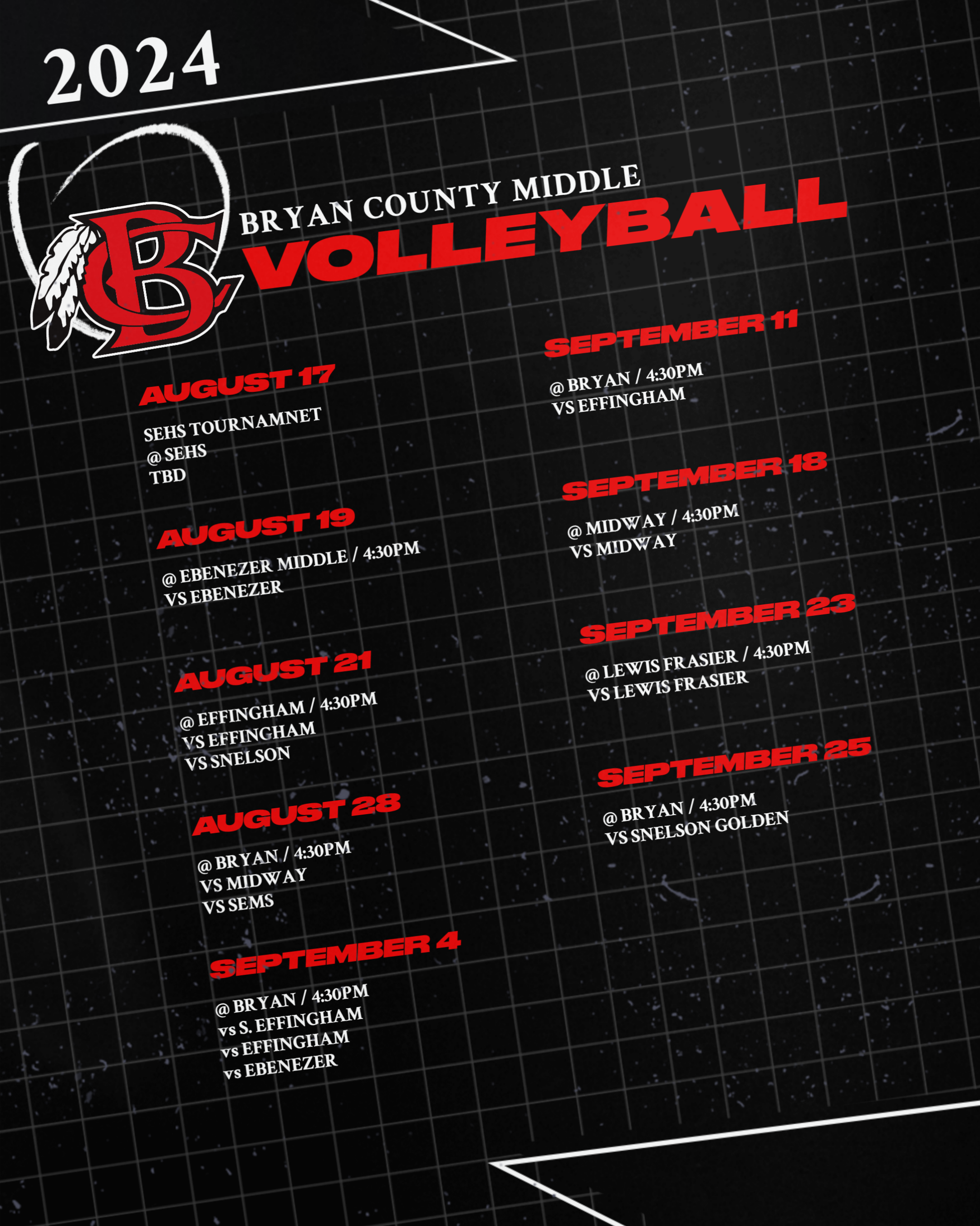 Middle School Volleyball Schedule 2022