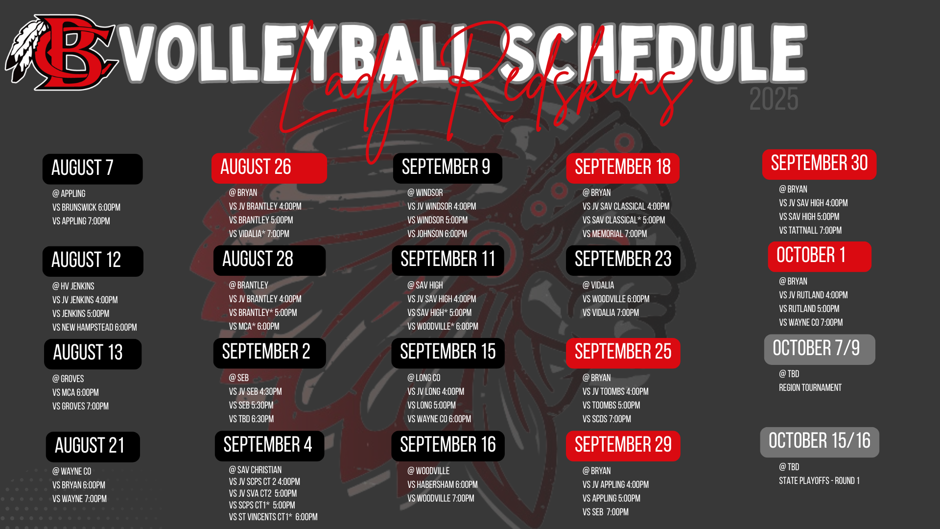 High School Volleyball Schedule 2022