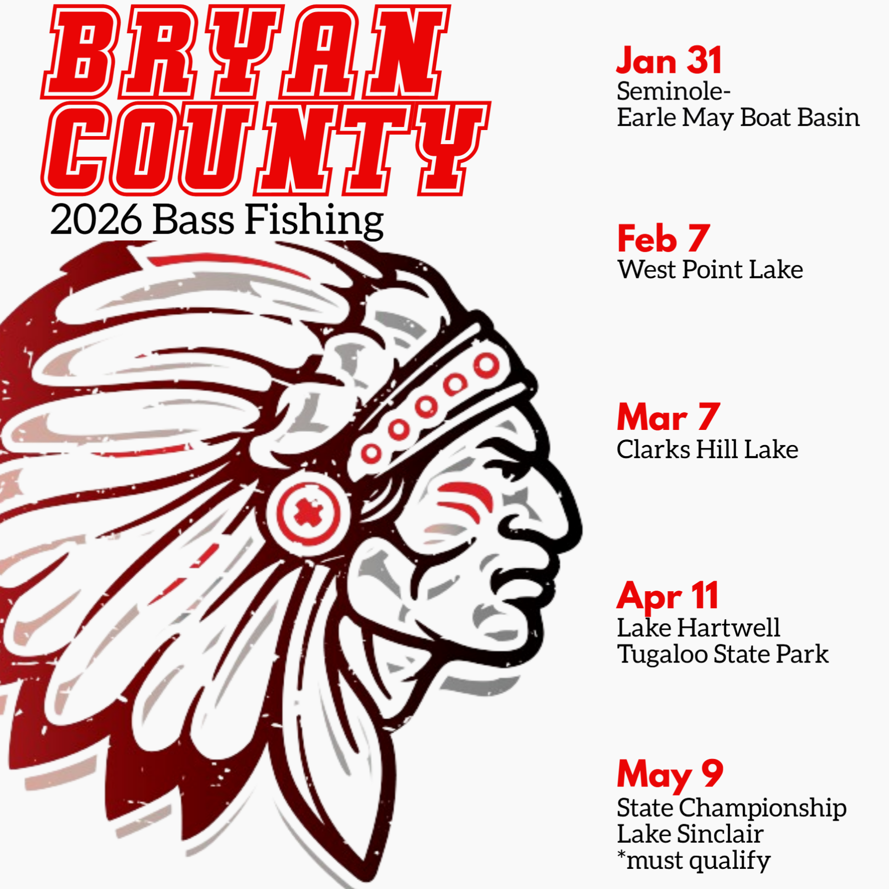 Bass Fishing Schedule