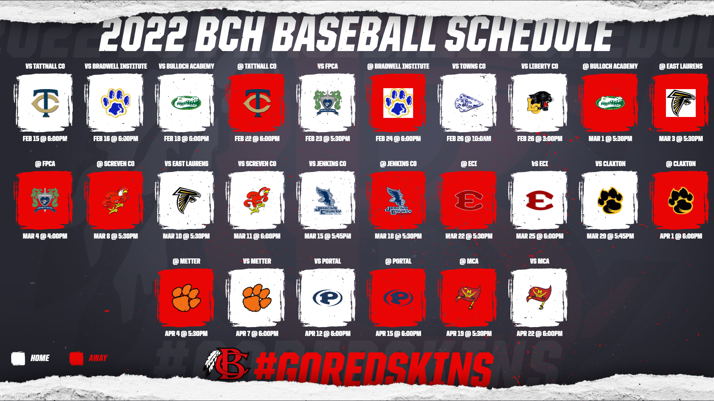 High School Baseball Schedule 2022