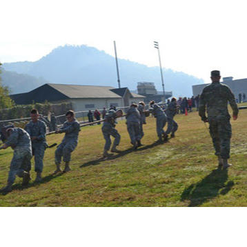 Students playing tug-o-war