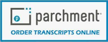 parchment logo with words , "Order transcripts online"