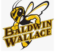 Baldwin Wallace University Logo with a yellow jacket insect