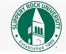 Slippery Rock University Seal green and Whtie 