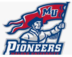 Malone University Logo with a Pioneer 