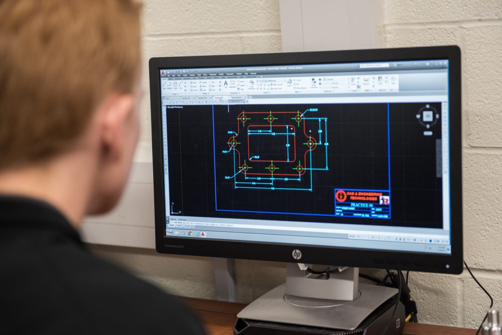 Engineering student's computer screen