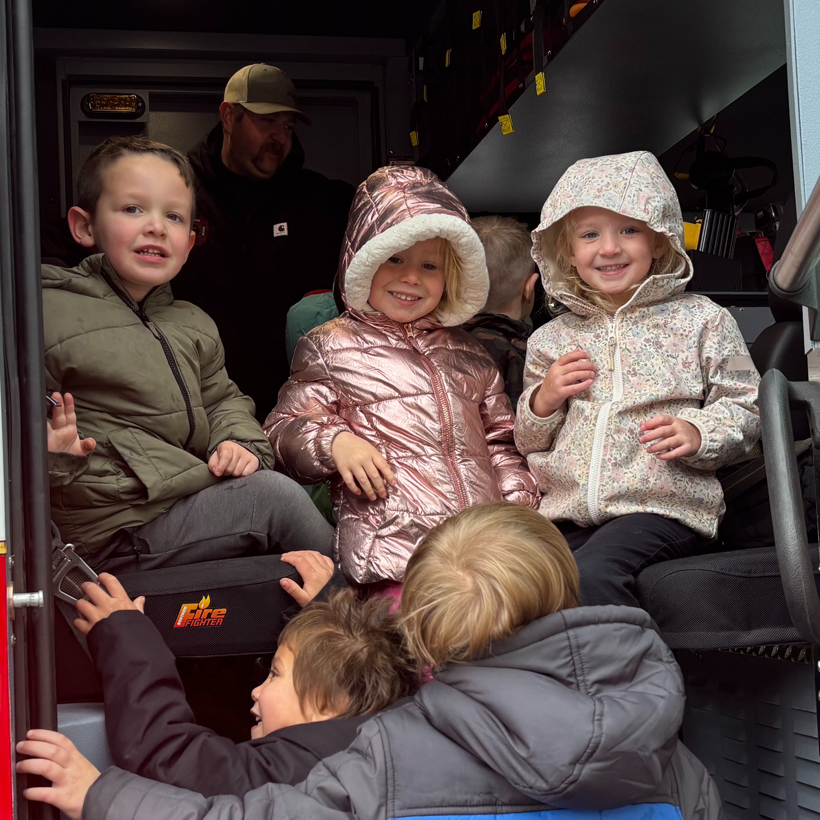 AES UPK Fire Truck Visit