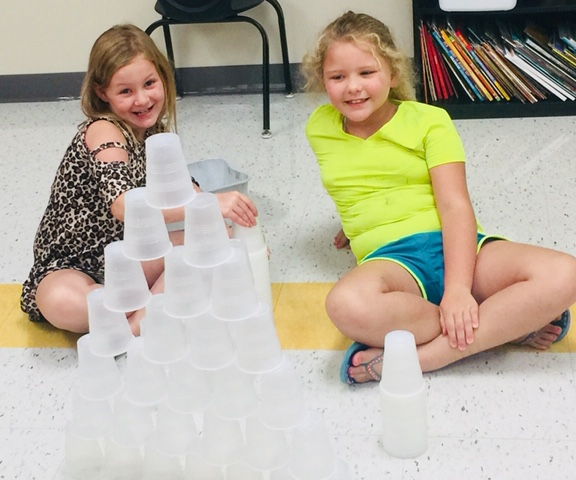 tower out of plastic cups