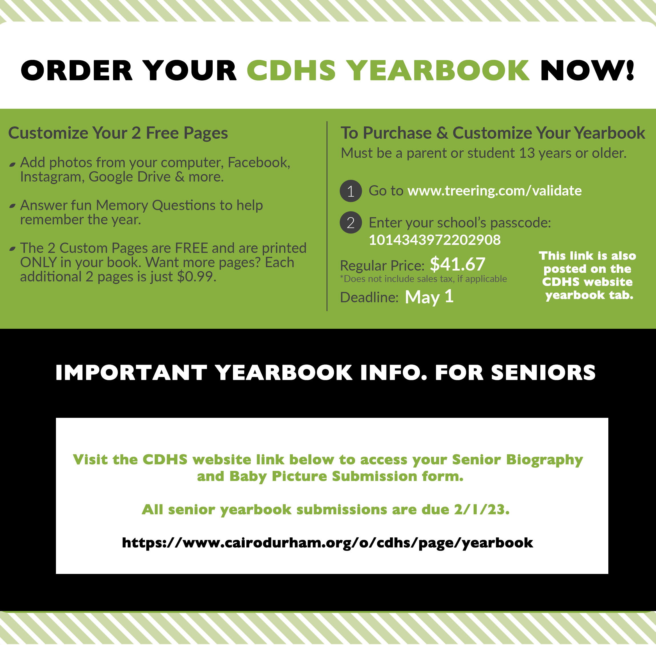 2022-23 Yearbook Information