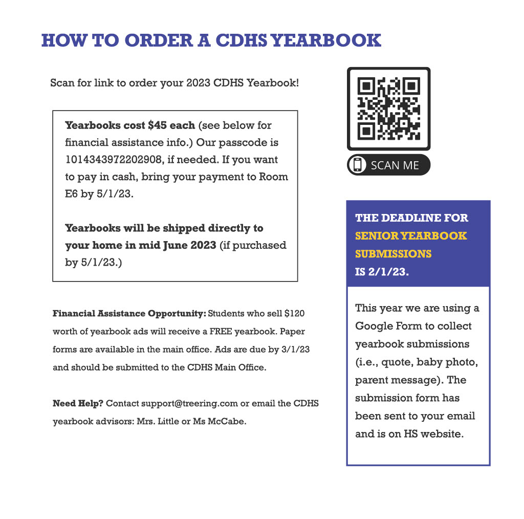 2022-23 Yearbook Info