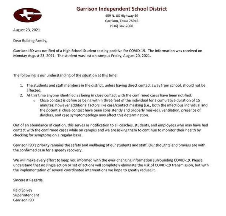 Aug 23 Covid Update