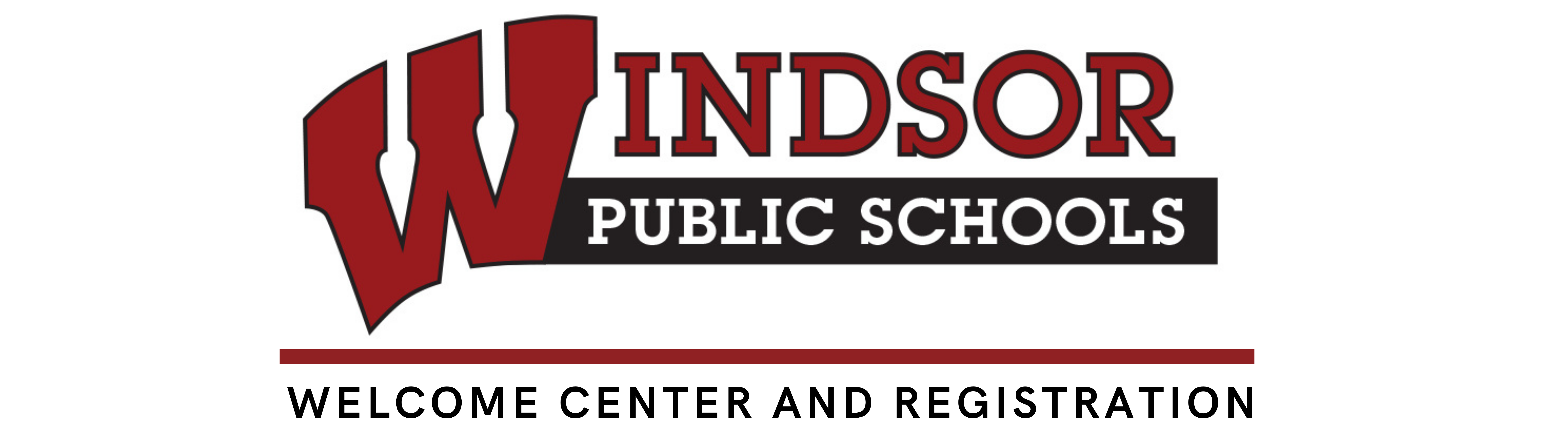 windsor Public schools logo welcome center and registration