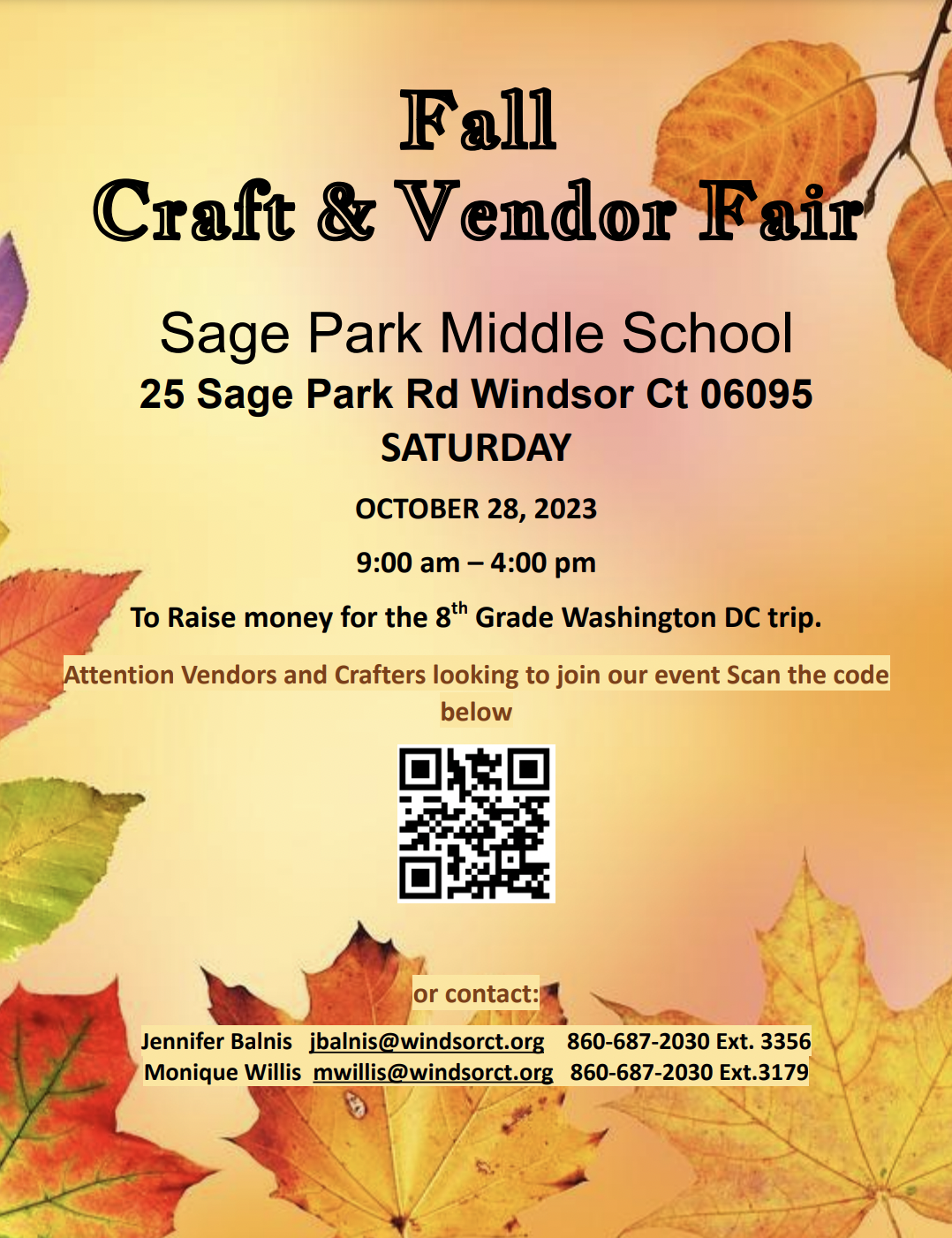SPMS Craft and Vendor Fair 10/28/23