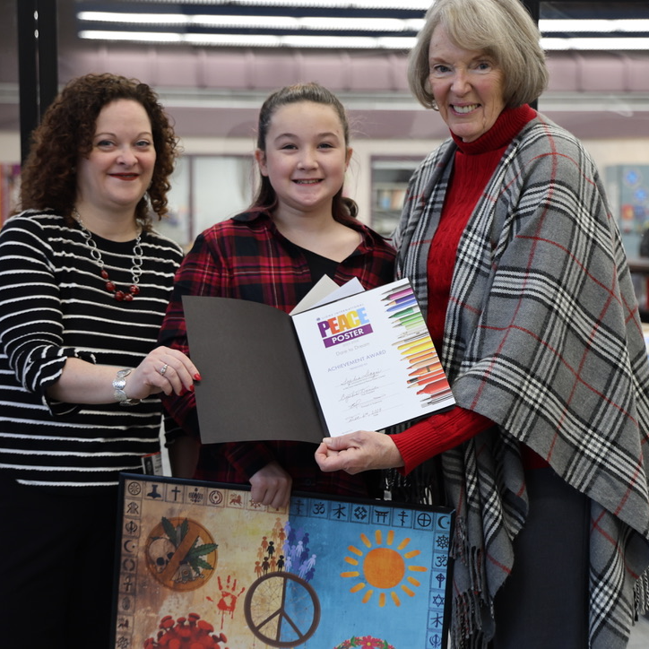 SPMS students recognized for their work on the Lion's International Peace Poster Contest. 