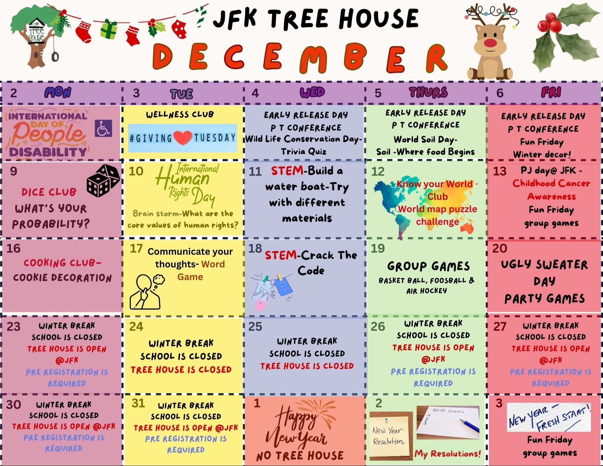 Tree House Calendar