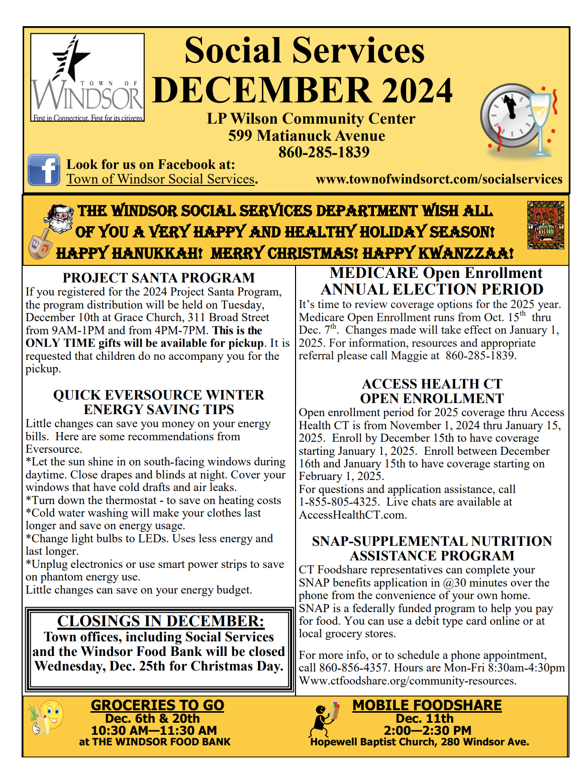 social services news letter december 