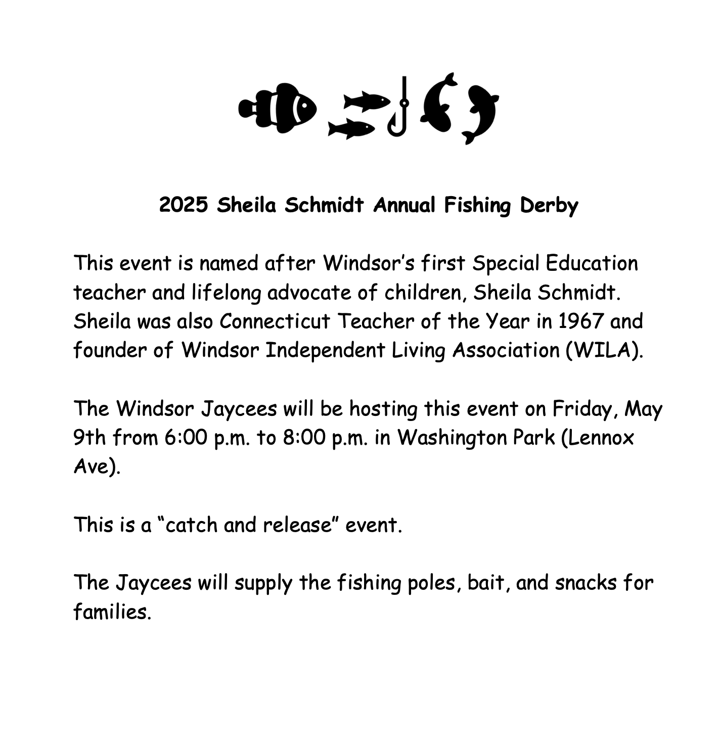 2025 Sheila Schmidt Annual Fishing Derby