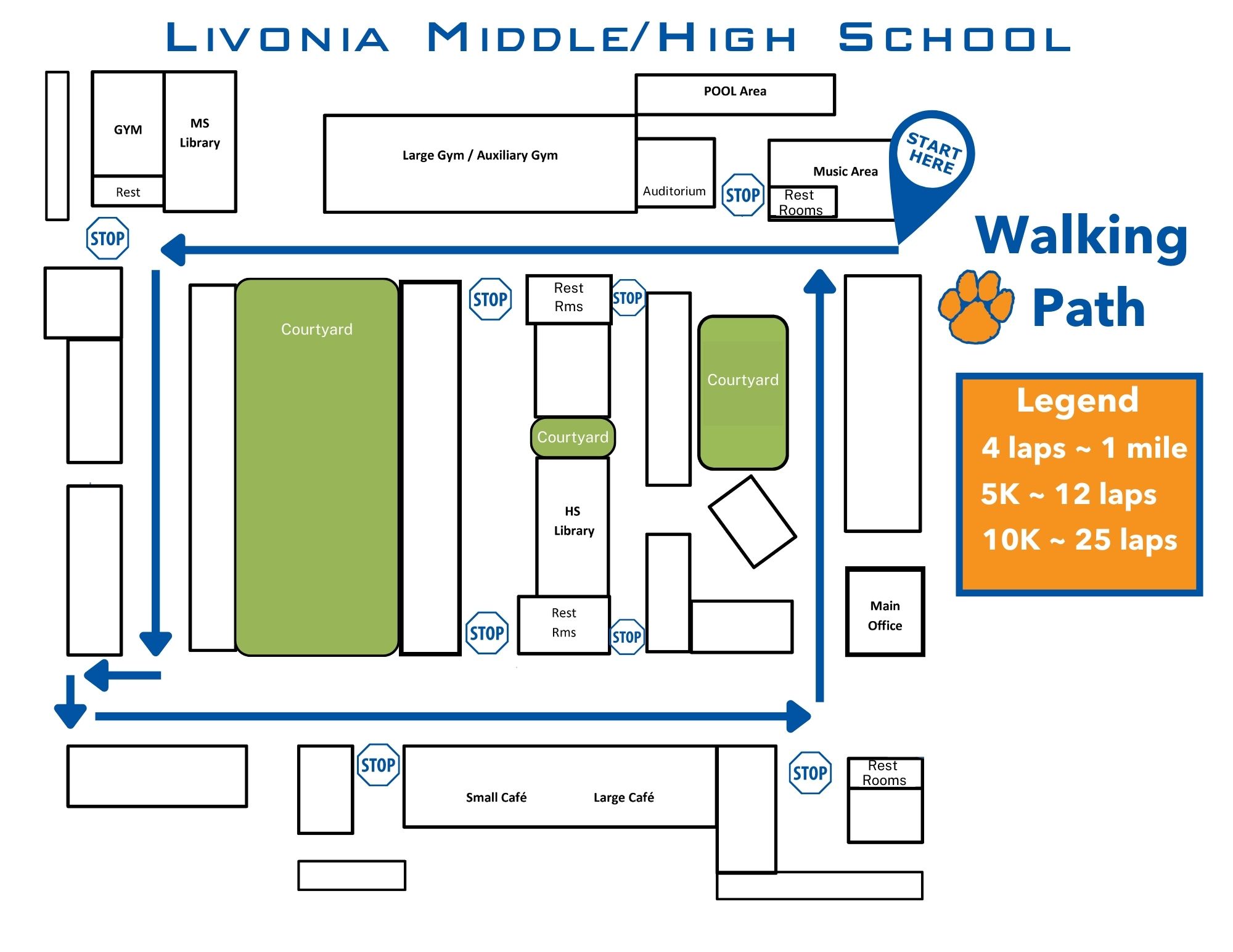 map of walking path