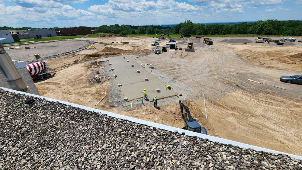 Grandstand Bleacher Pad and Footings Poured