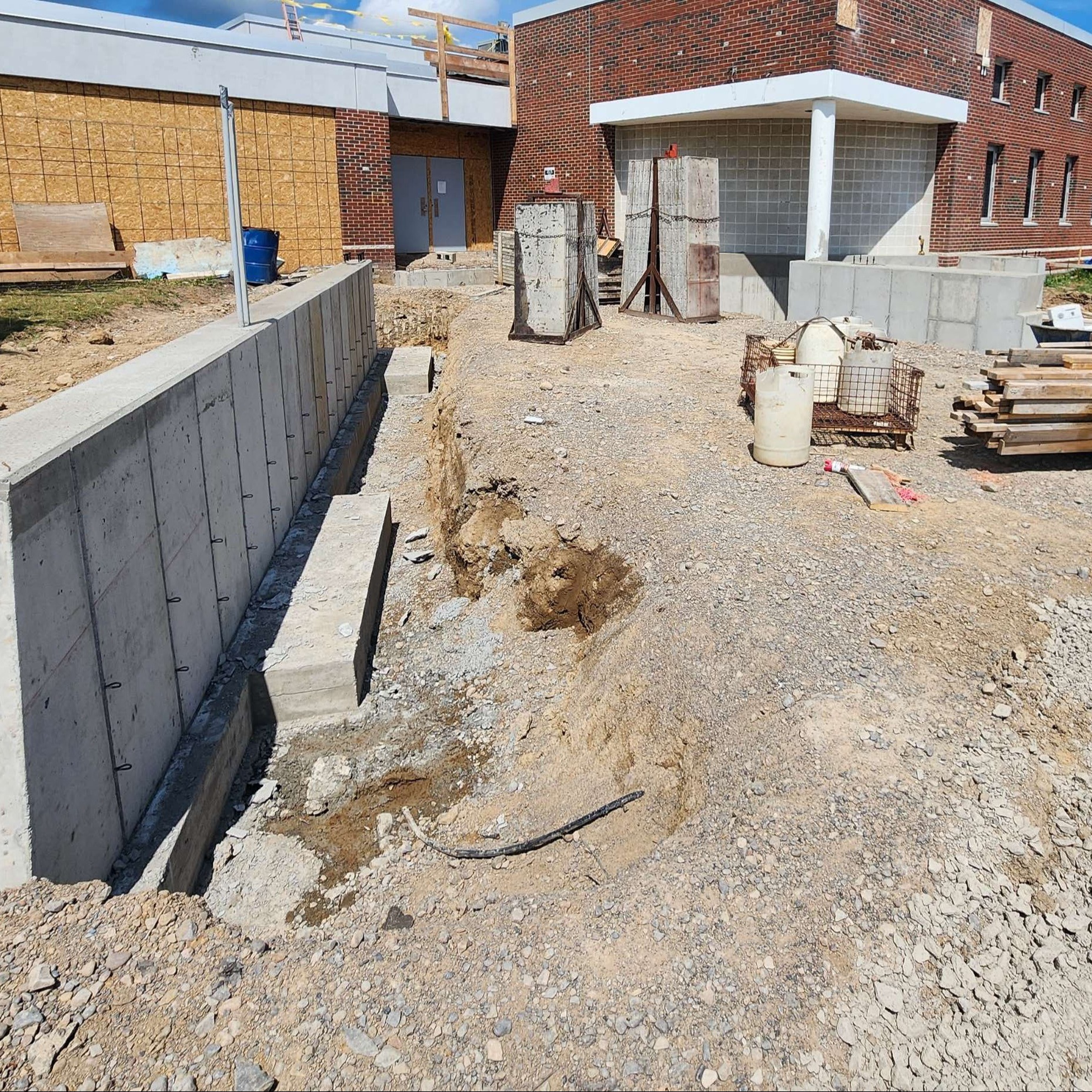 Canopy Walls Poured and Forms Removed