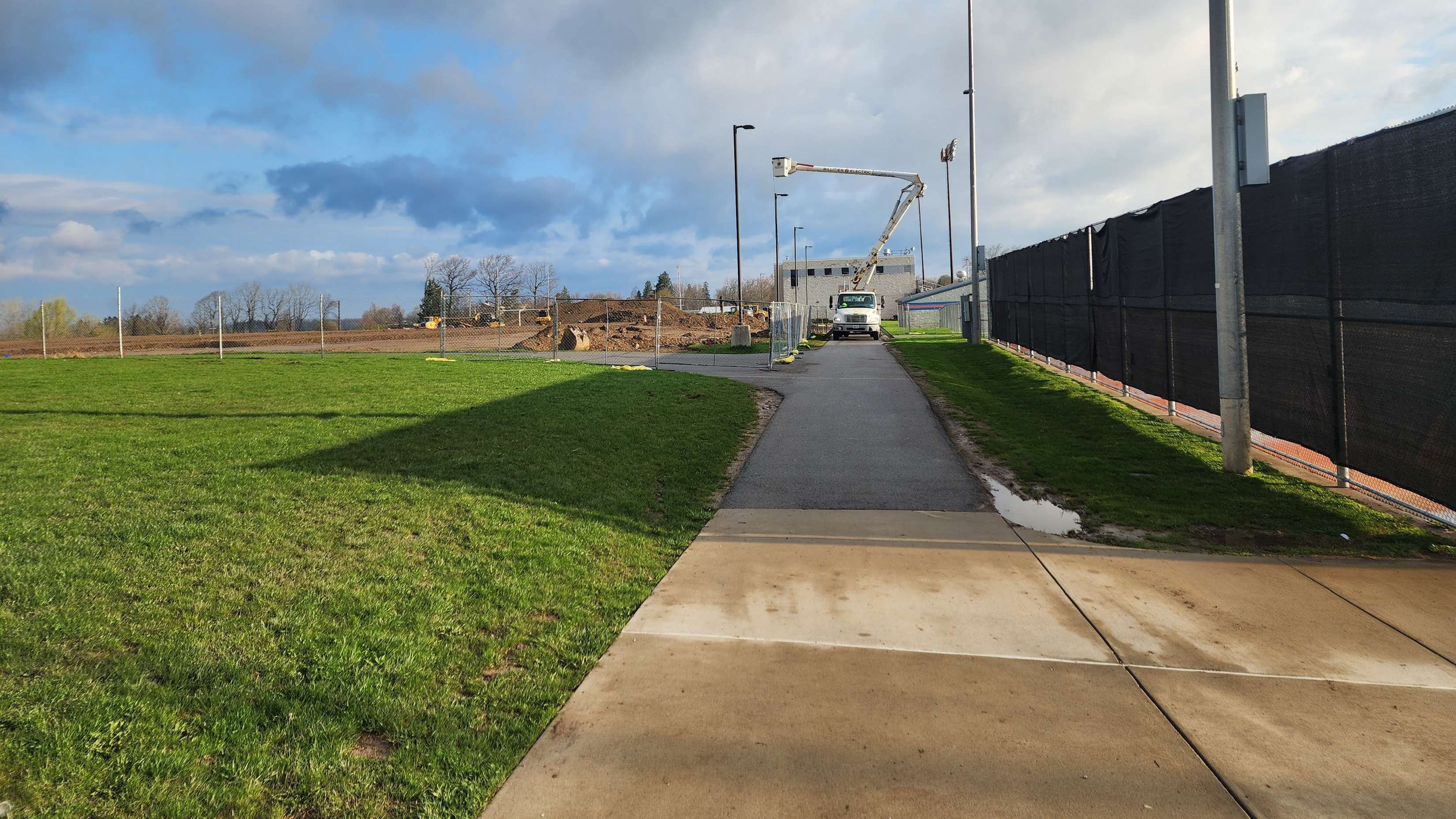 Light Poles Removed from Site