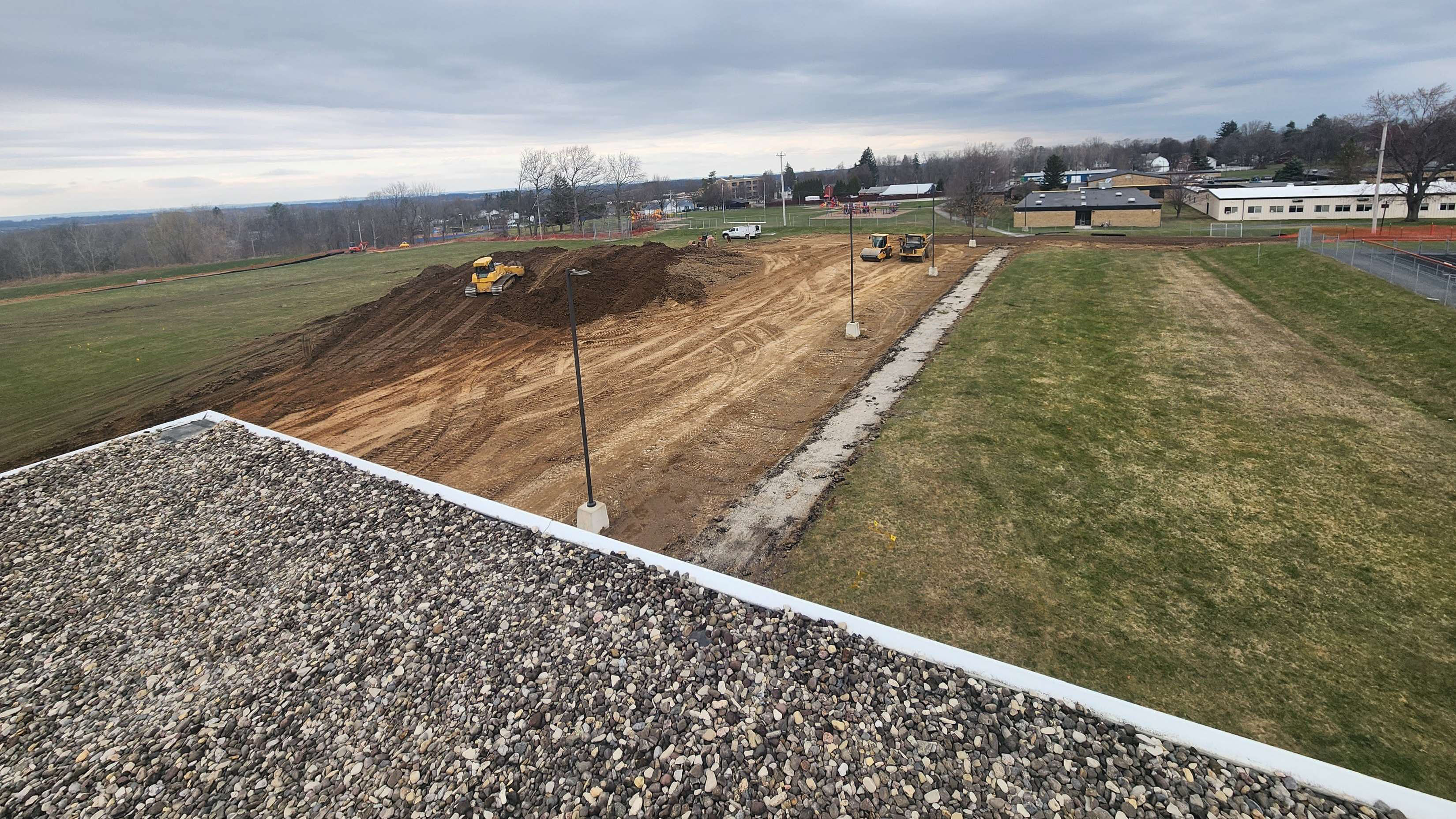 Stripping and Stockpiling of Soil on the Lower Field