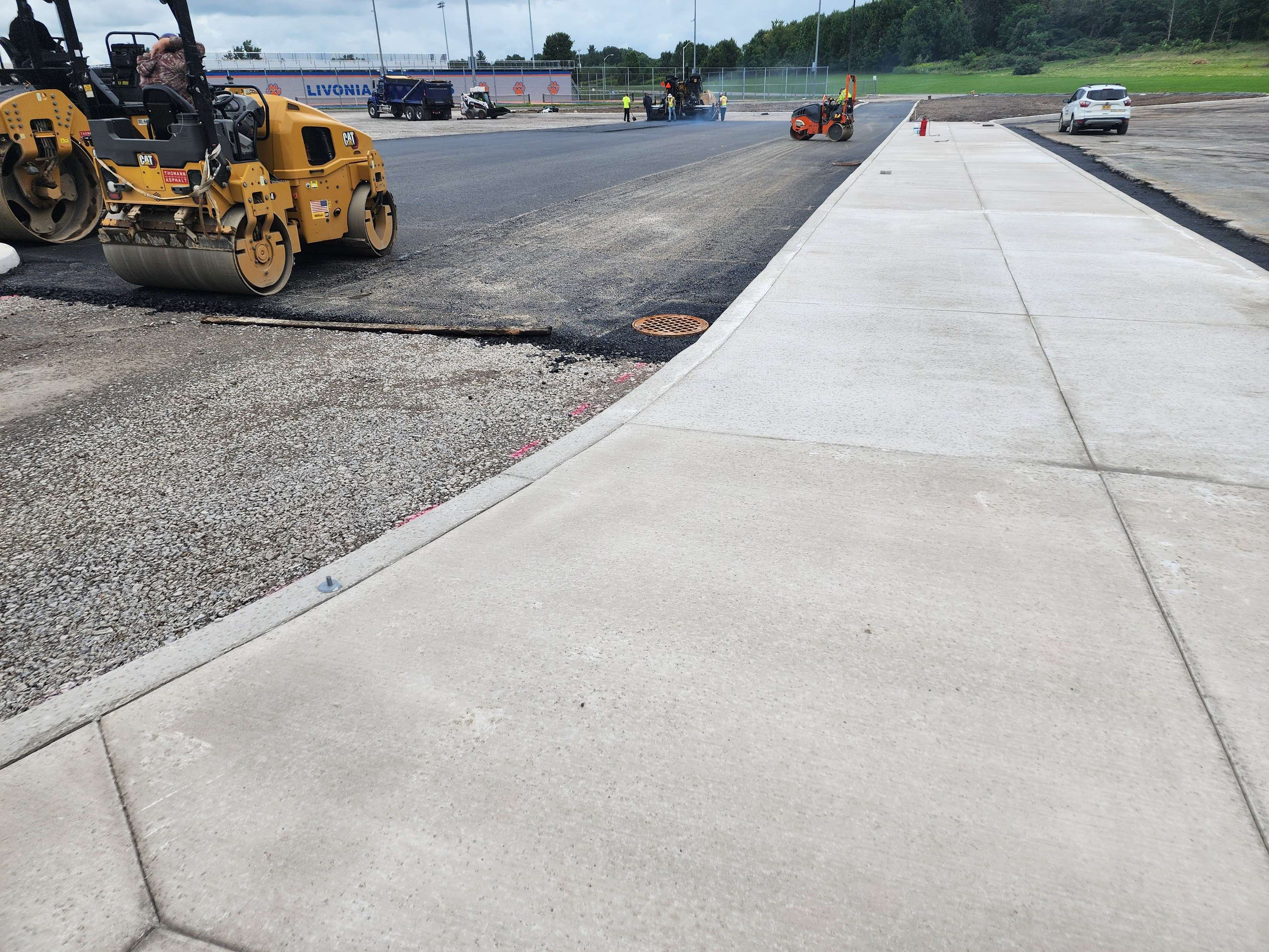 Parking lot binder paved