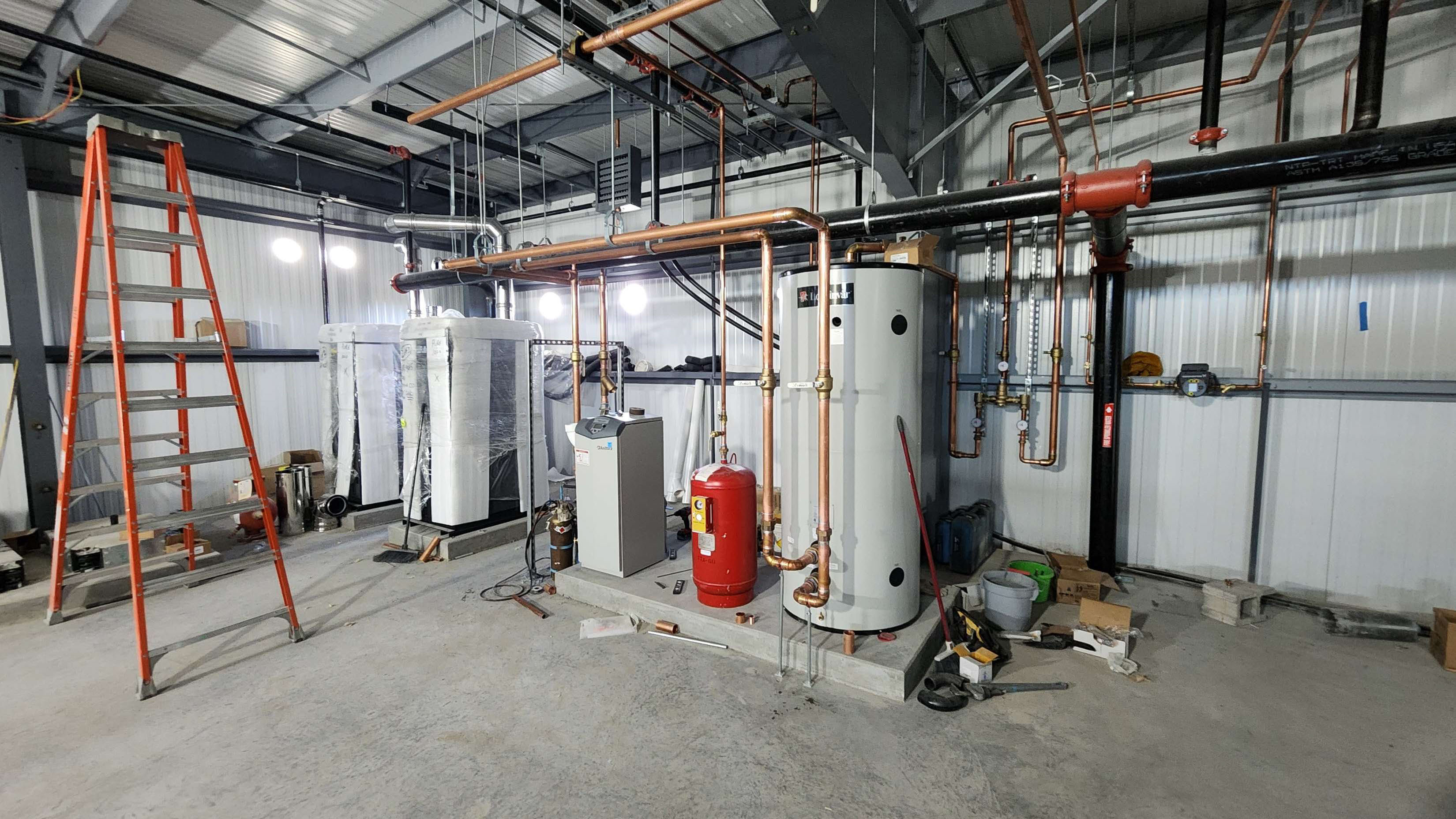 West Mezzanine – Boilers and Hot Water Heater