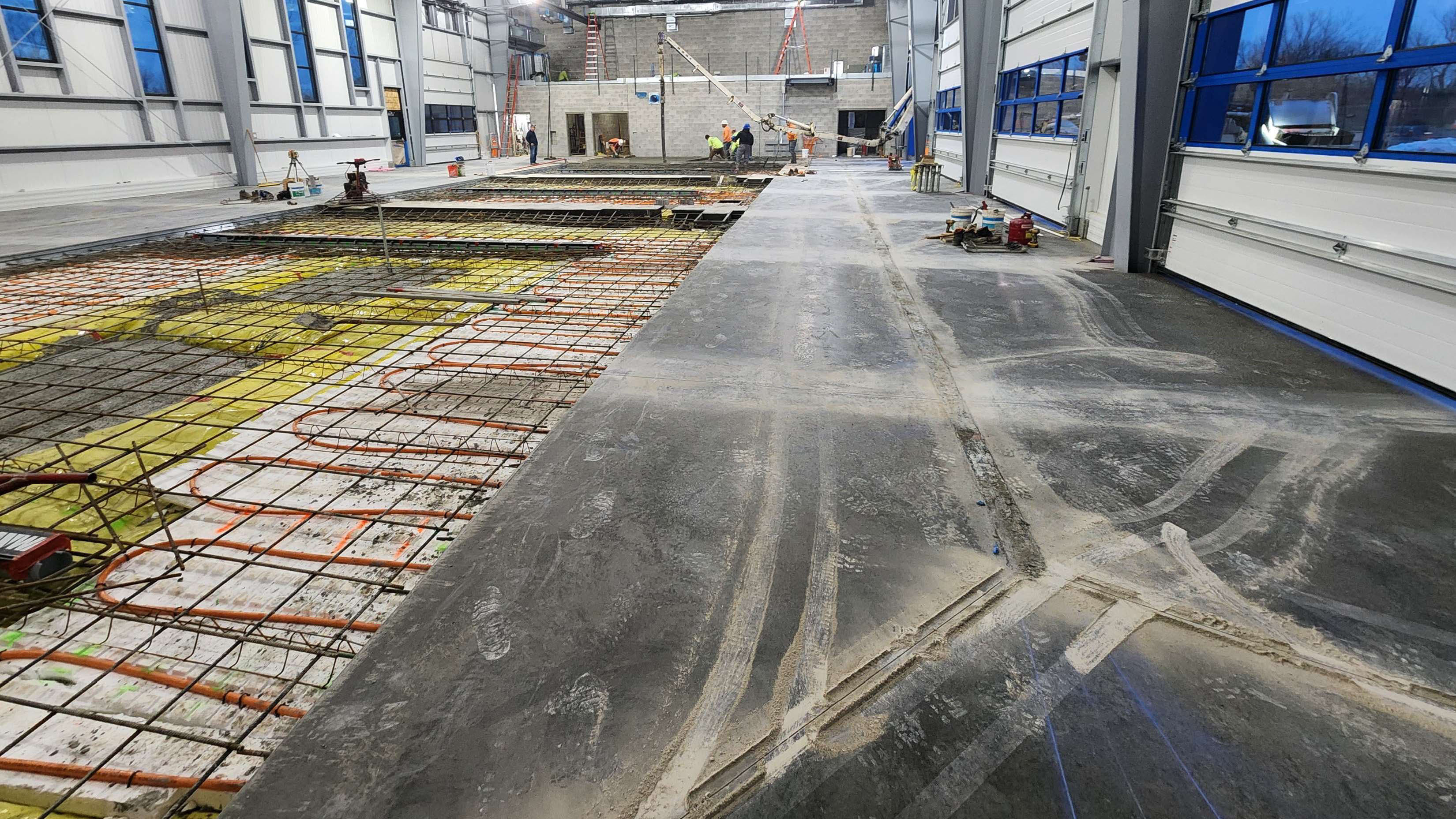 second concrete pour