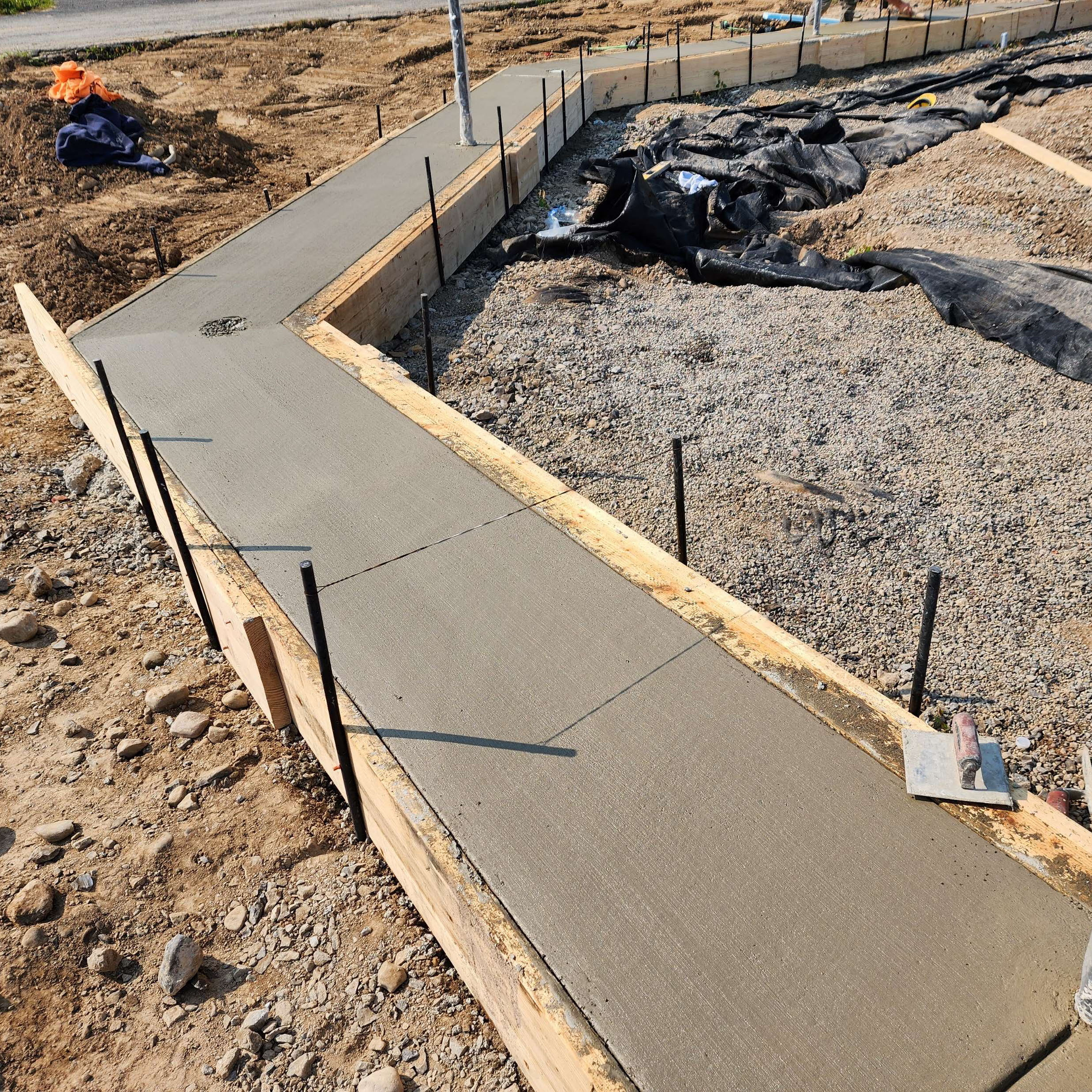 Softball Field Curb Nailer Install