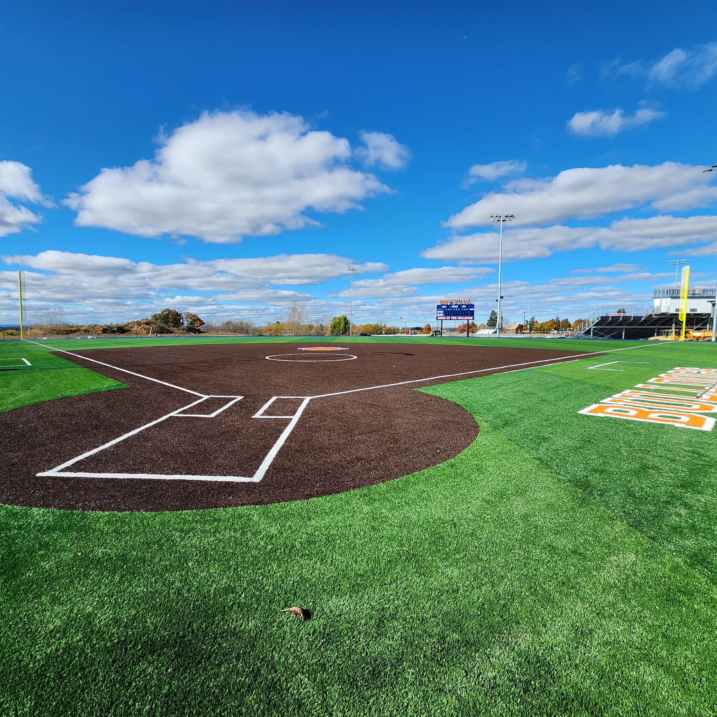 Softball Field Foul Poles Installed