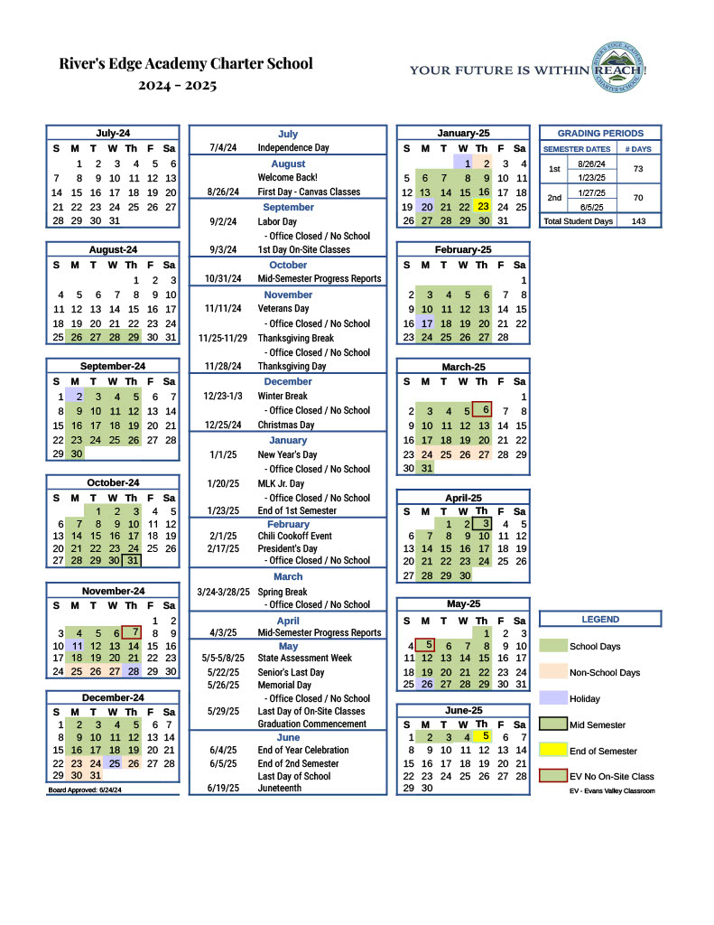 school calendar 2024-2025