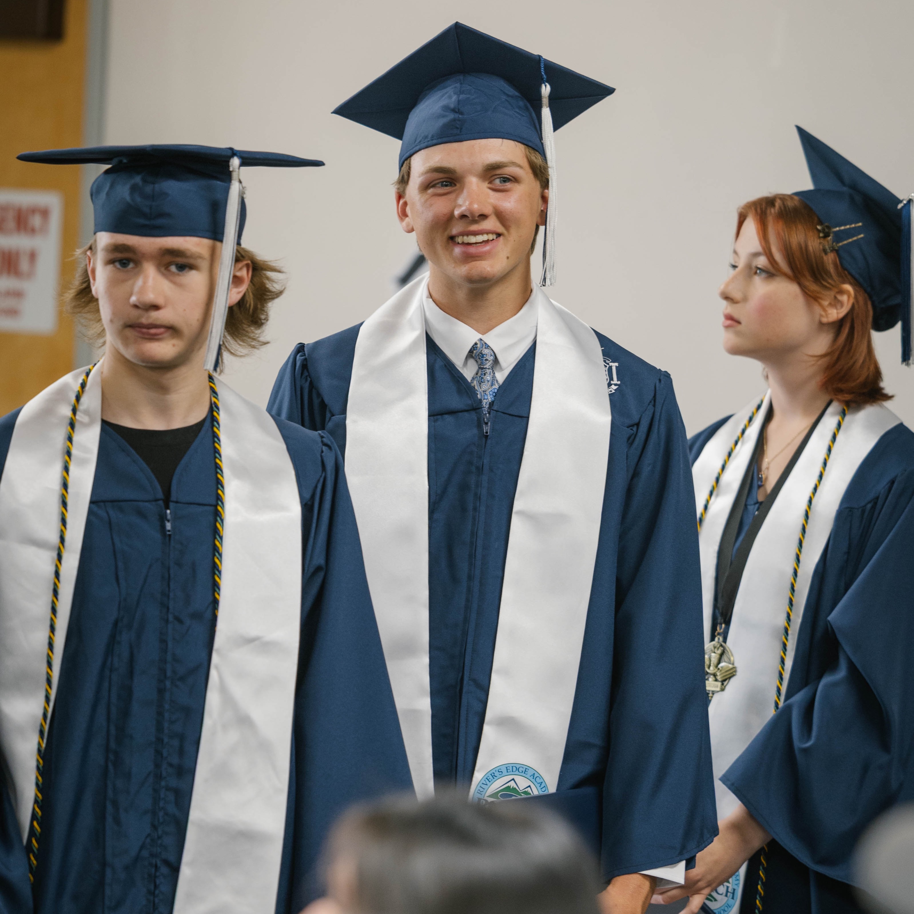 students at graduation