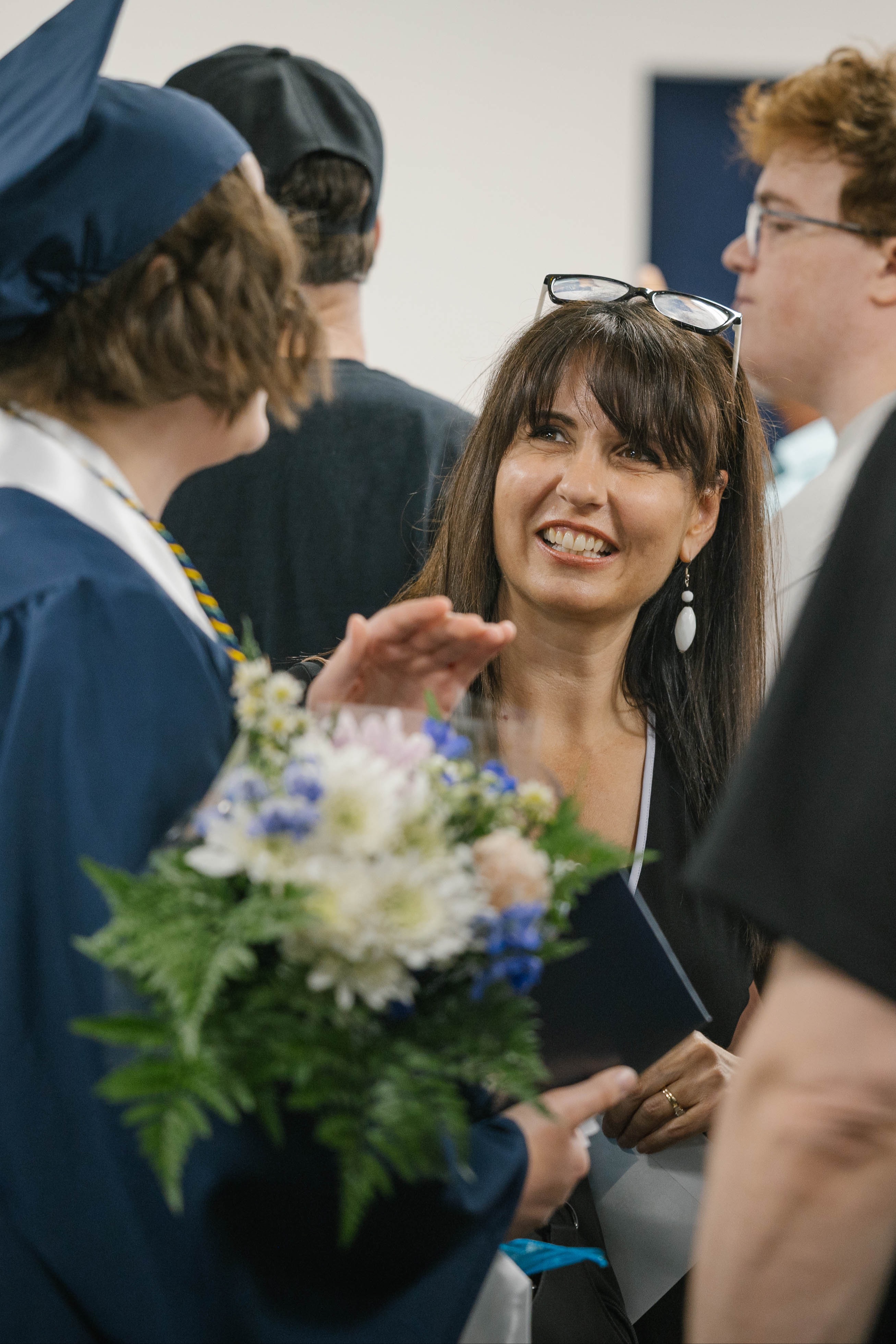 students at graduation