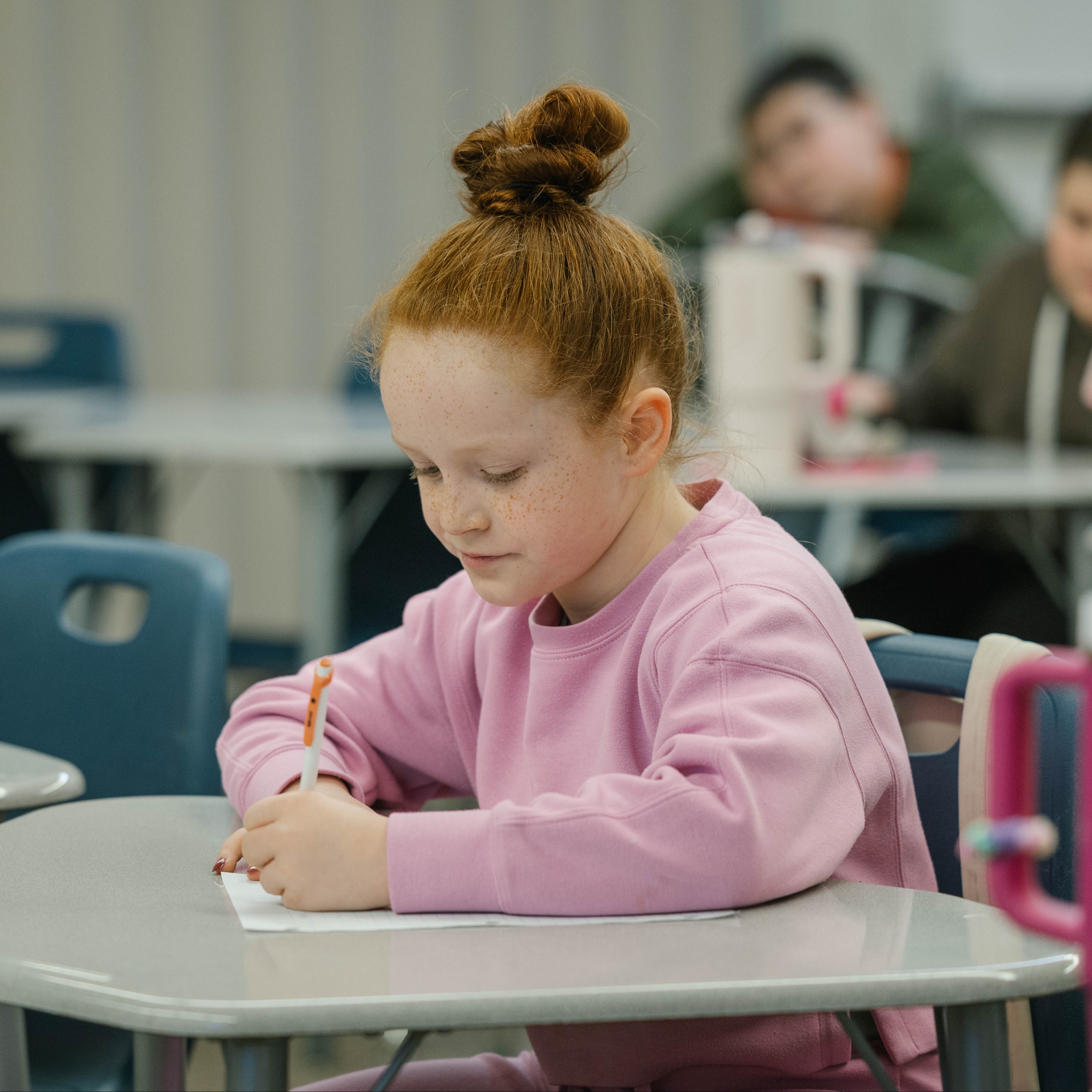 student working
