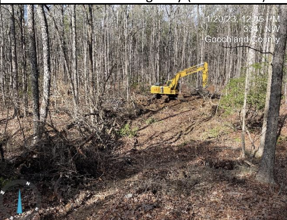 Picture of bulldozer creating a road