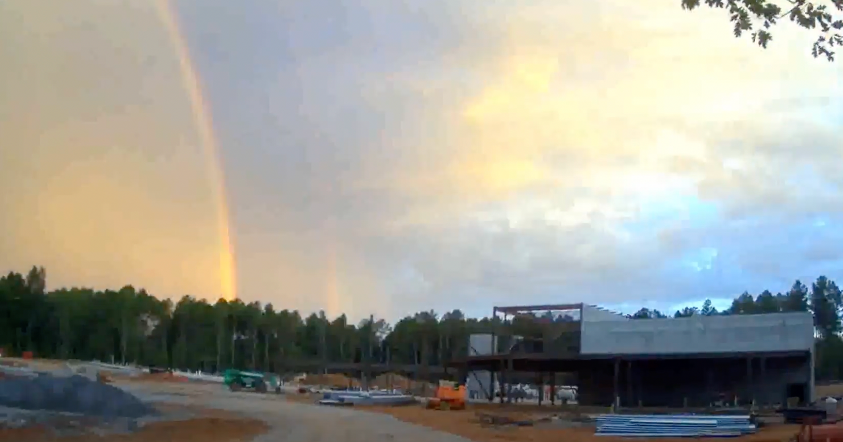 Rainbow over the job site