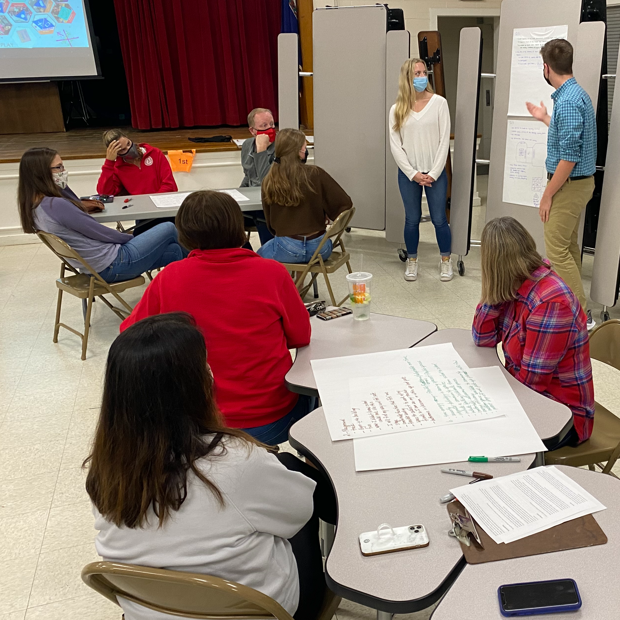 Second group discusses their design comments