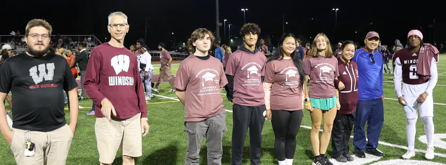 AP students on the field